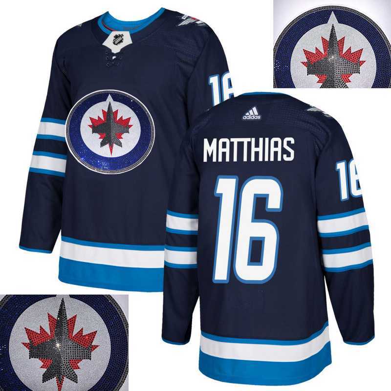 Jets #16 Matthias Navy With Special Glittery Logo Adidas Jersey,We sell and wholesale Jets #16 Matthias Navy With Special Glittery Logo Adidas Jersey on line form chian!